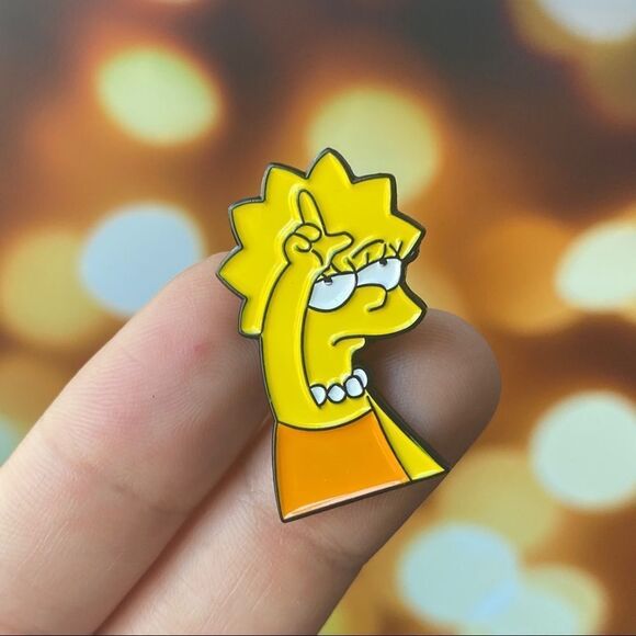 Lisa Simpson Loser Enamel Pin/ Brooch - Picture 1 of 6